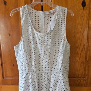 White Eyelet Lace Summer Dress